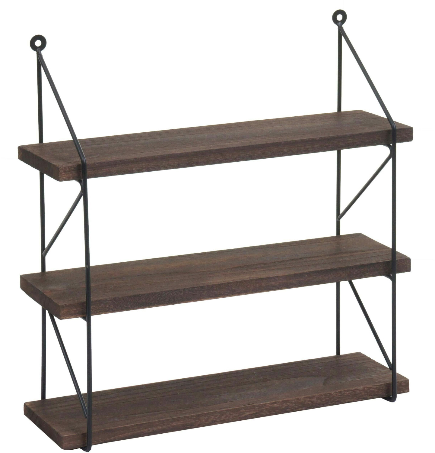 Mendler Wall shelf HWC-K78 40x40x13cm brown wood 98630