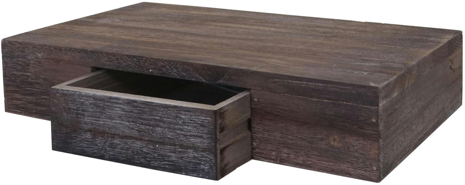 Mendler Wall shelf Oise 40cm brown shabby - brown wood 60984