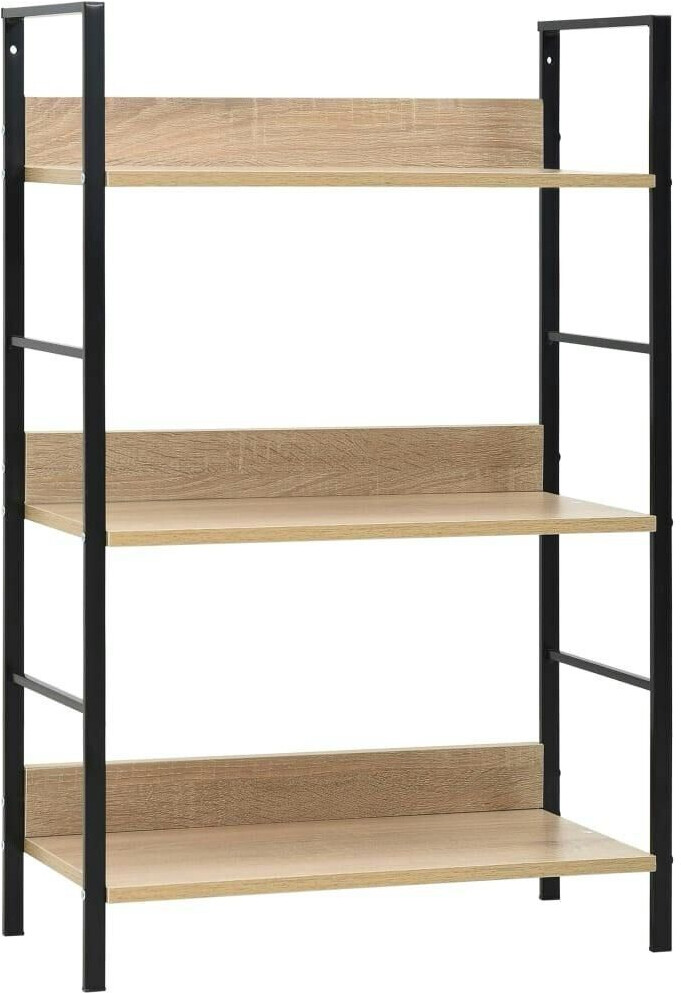 vidaXL Bookcase 3 shelves oak 60×27.6×90.5 cm wood material - 288219