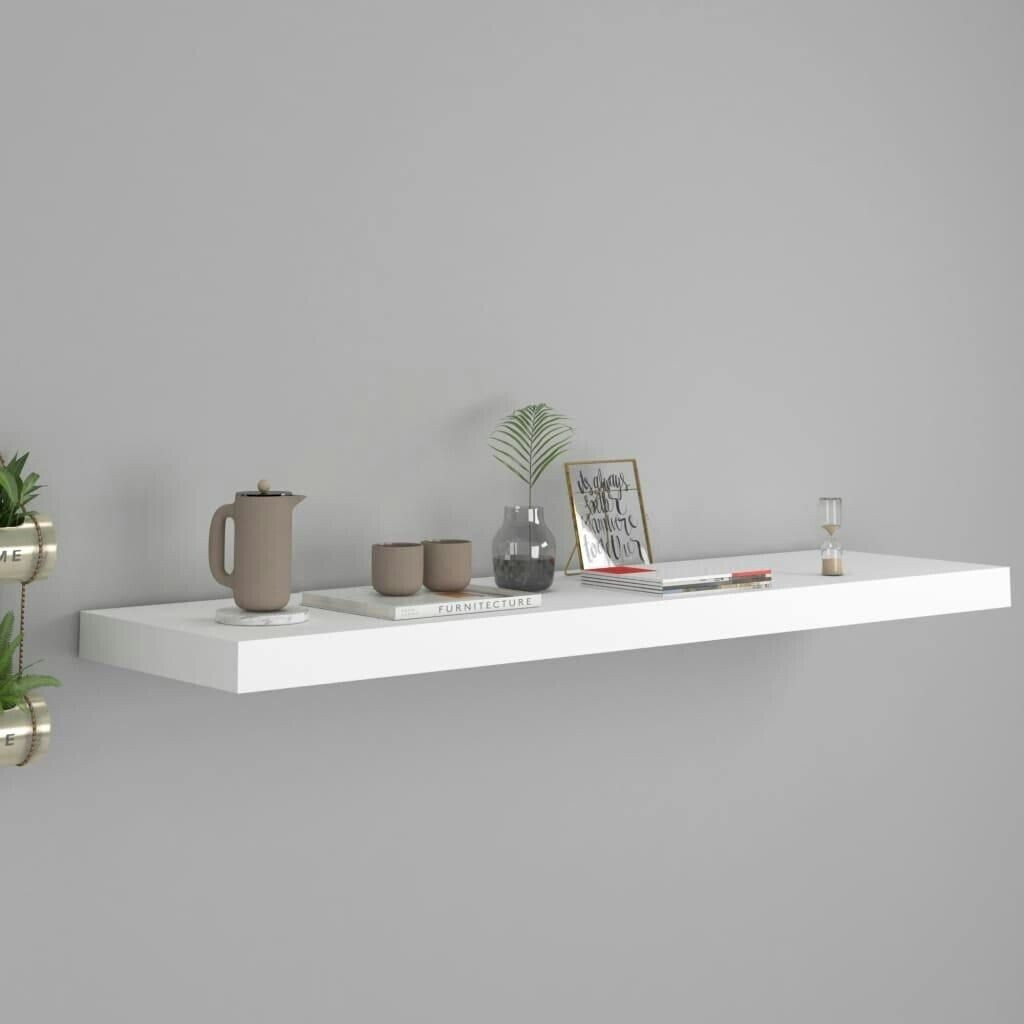 vidaXL Floating shelf white 90x23.5x3.8 cm MDF - 323817