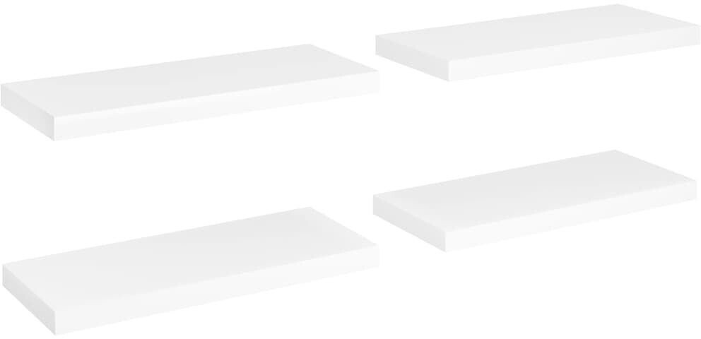 vidaXL Floating shelves 4 pcs. white 60x23.5x3.8 cm MDF - 323813