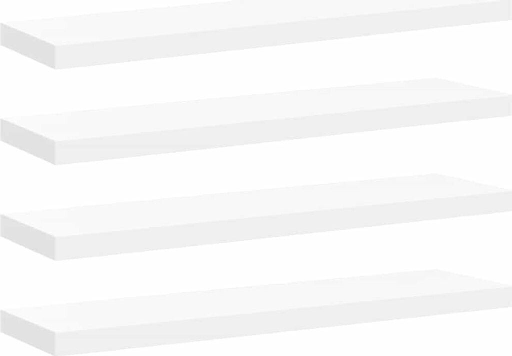 vidaXL Schweberegale 4 Stk. weiß 90x23,5x3,8 cm MDF - 323819