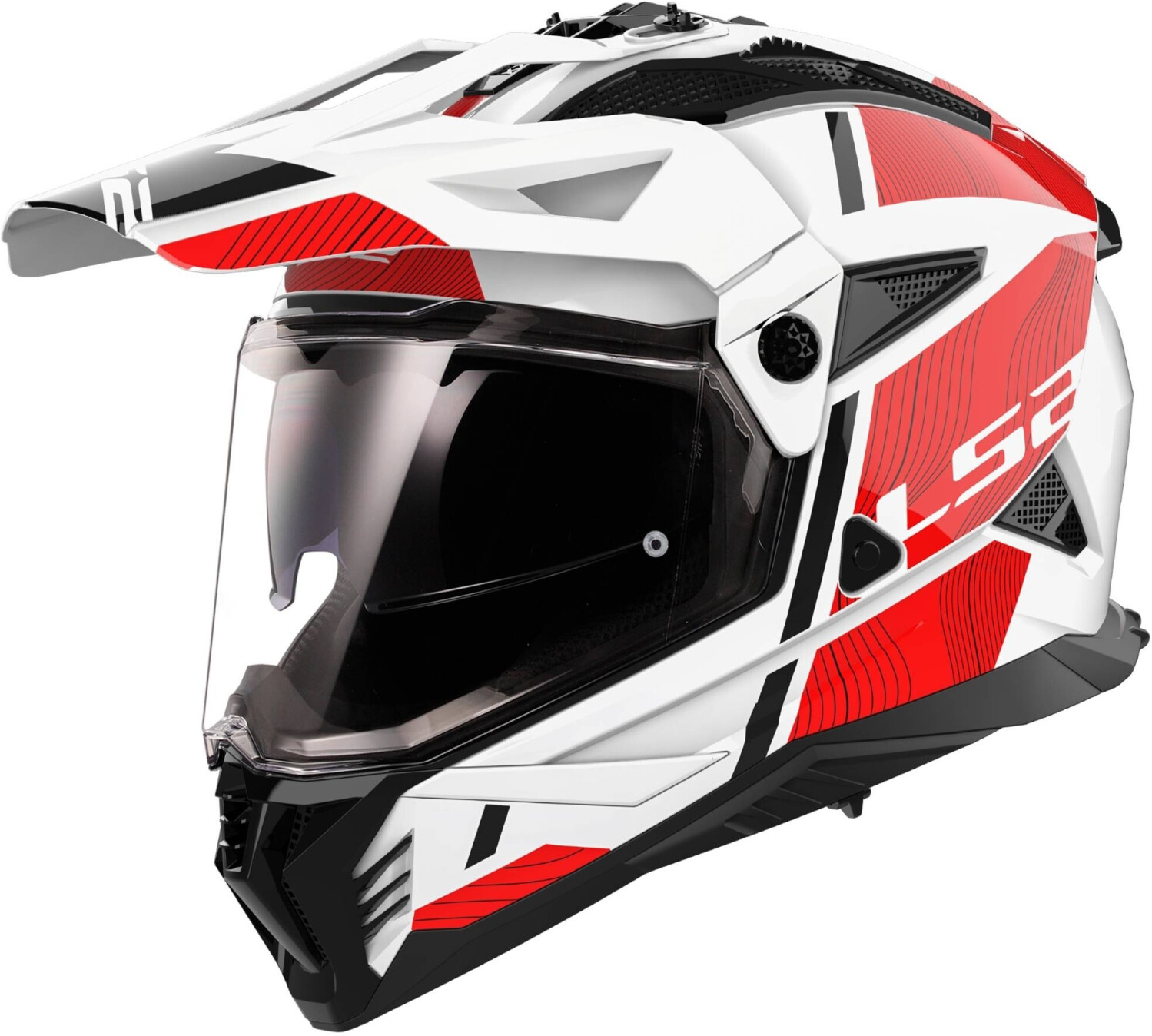 LS2 MX702 Pioneer II Hill blanc/rouge