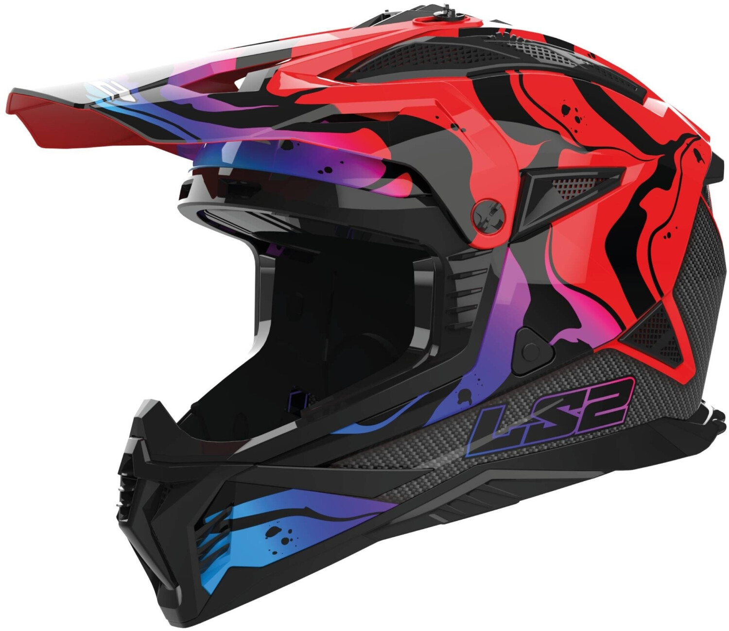 LS2 MX708 Fast II Wash rouge/noir