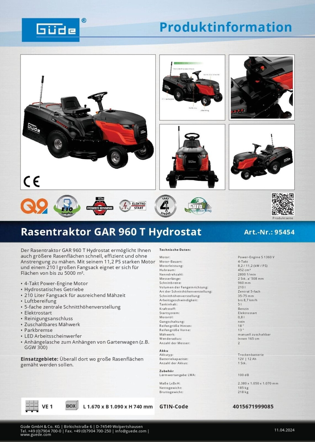 Güde Güde GAR 960 T Hydrostat - view 8