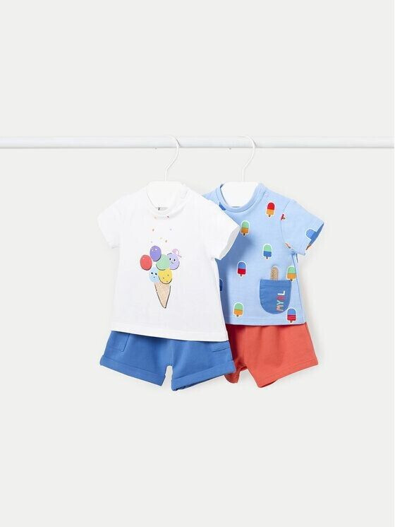 Mayoral 2-piece set T-Shirts and Shorts 1627 colorful Regular Fit 1 2M