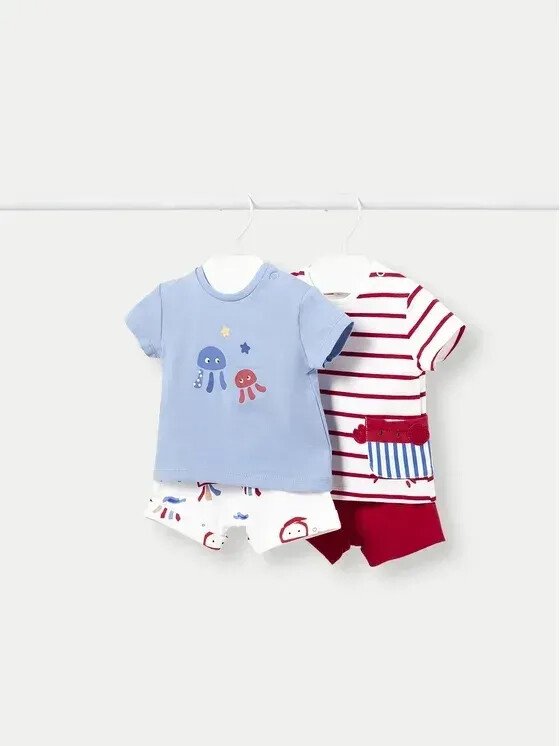 Mayoral 2-piece set of T-shirts and shorts 1628 colorful Regular Fit 12M