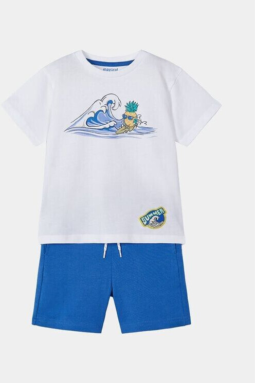 Mayoral Set T-Shirt and Shorts blue Regular Fit 2Y