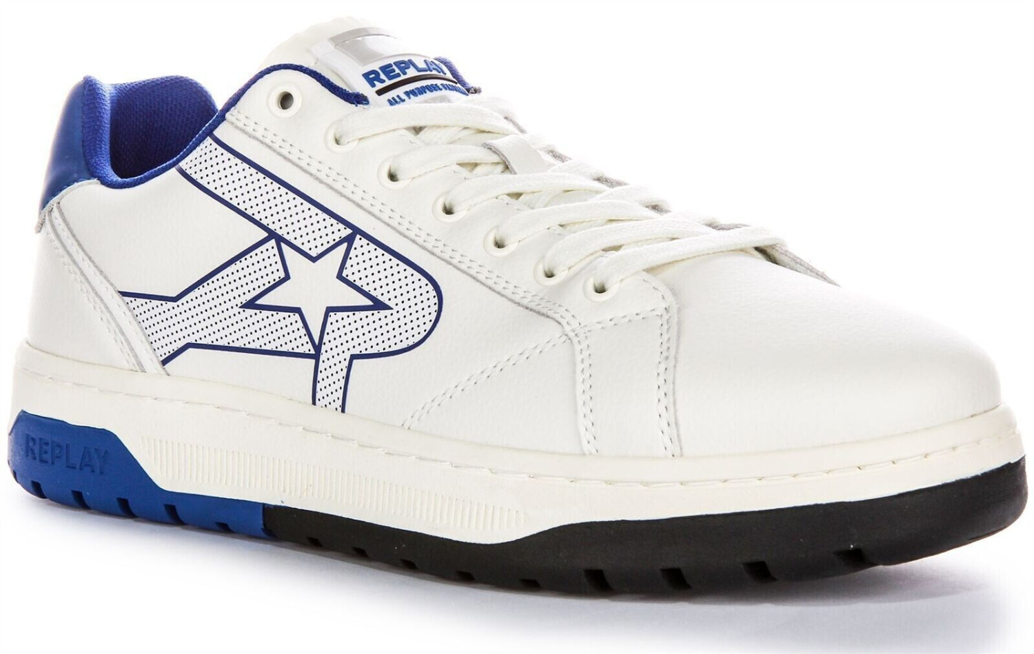 Replay Leather Sneaker offwhite royal 1466