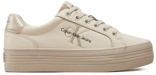 Calvin Klein Sneakers Vulc Flatform Laceup Lth YW0YW01474 Écru