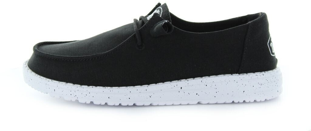 Dude Wendy Slub Canvas 40063-001 black half shoes