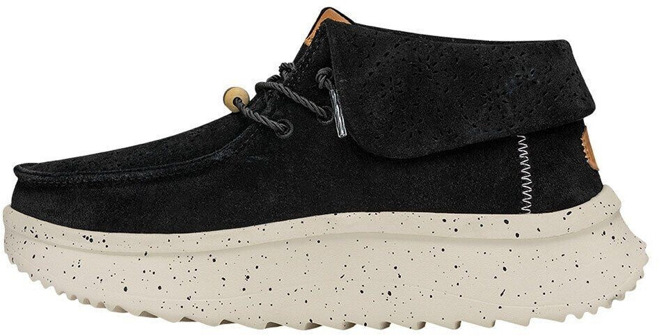 Dude Wendy Peak Fold suede shoes black