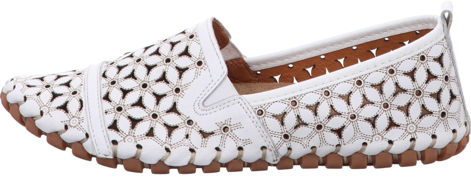 Gemini Leather Moccasin Slipper floral flower cutouts 031174-02