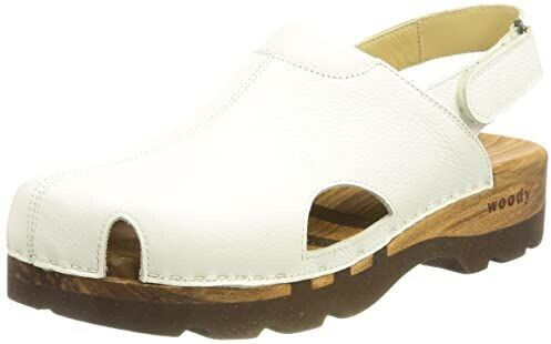 Woody Shoes London wooden shoe white