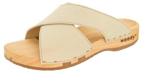 Woody Shoes Mila wooden shoe cream