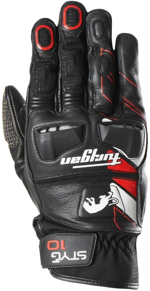 Furygan Gants STYG10 noir/blanc/rouge