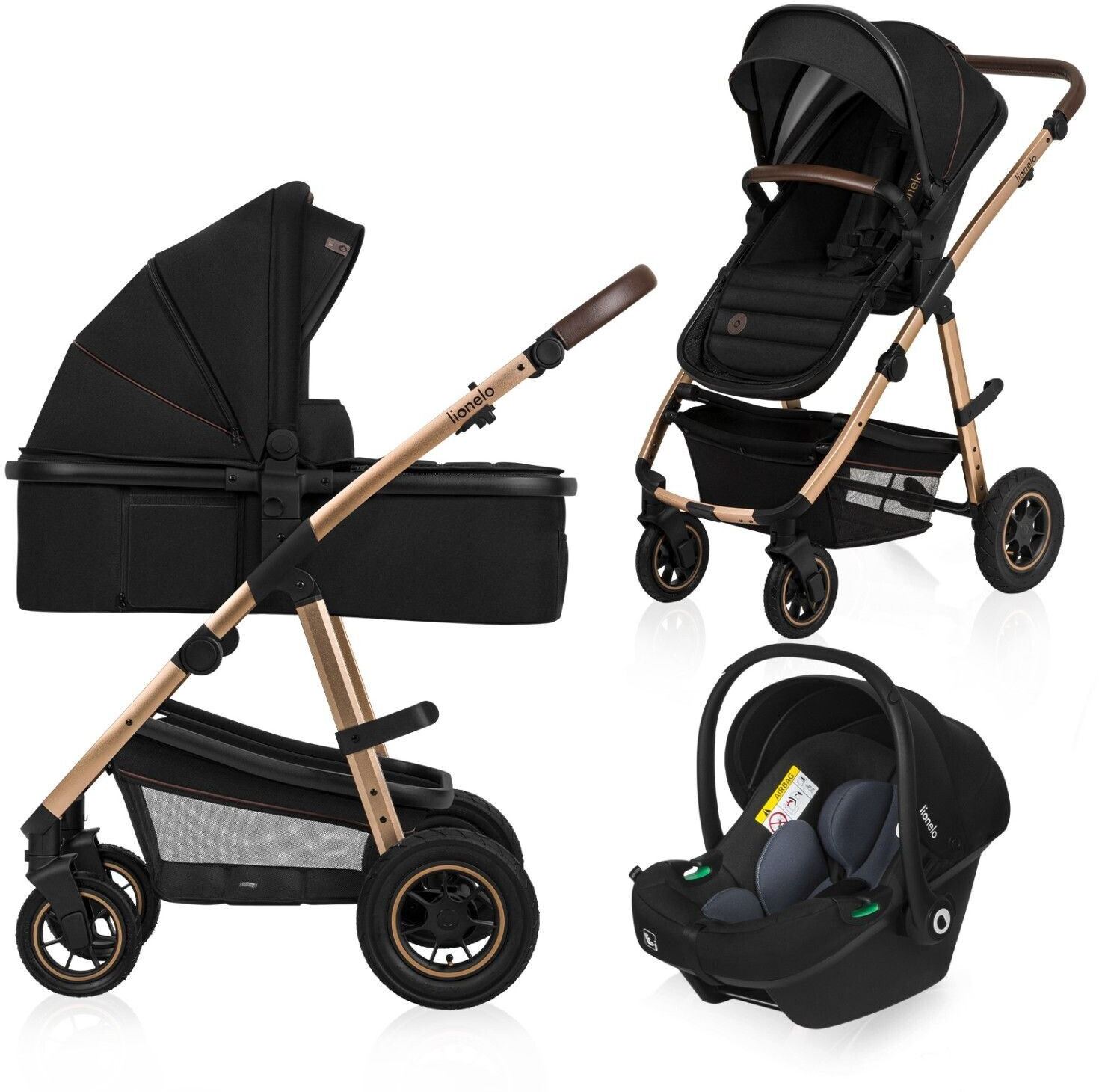 Lionelo Amber 3in1 black onyx