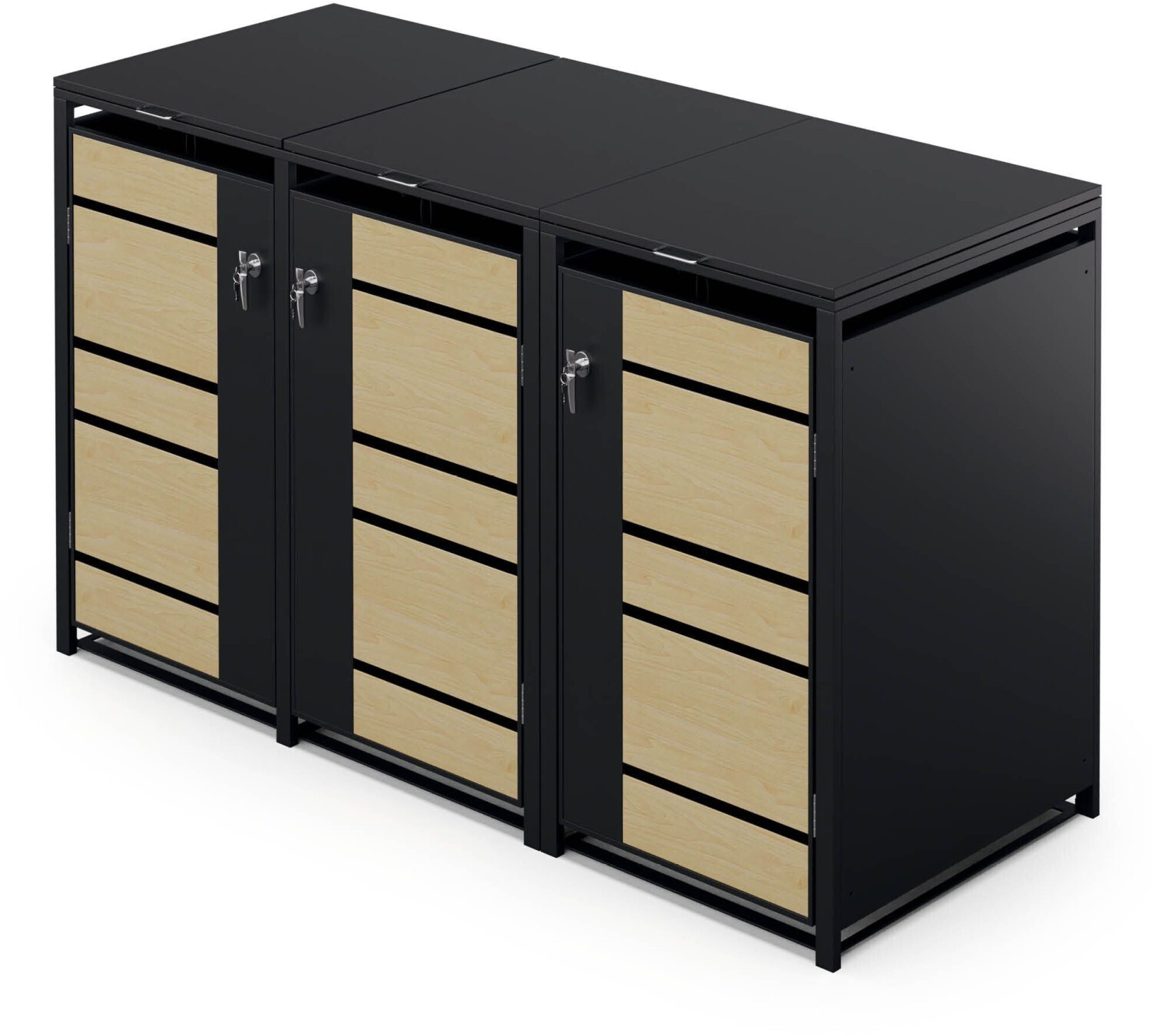 Blumfeldt BinSafe - Box for 3 bin balck/beige