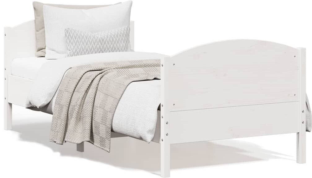 vidaXL Solid wood bed with headboard pine 100x200cm (842563)