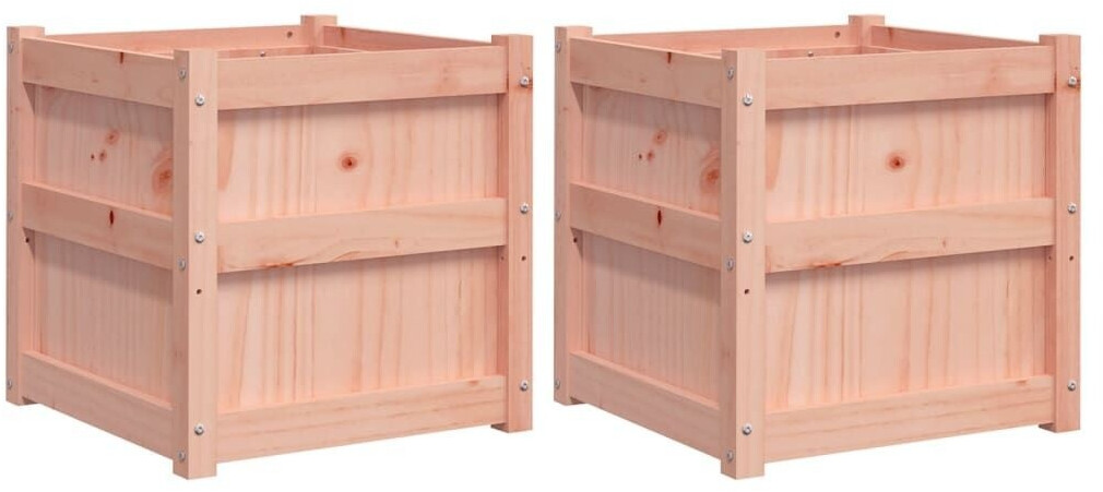 vidaXL Garden Planters 2 pcs 60 x 60 x 60 cm Solid Pine Wood