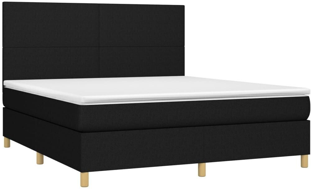 vidaXL Box spring bed with mattress & LED fabric 180x200cm (3135295)