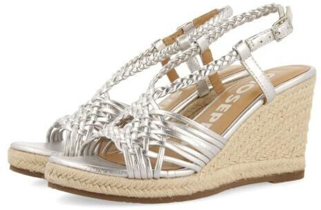 Gioseppo Glide Wedge Sandals silver