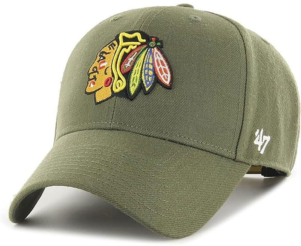 47 Brand Nhl Chicago Blackhawks Mvp Snapback Cap Man (H-MVPSP04WBP-WB) green