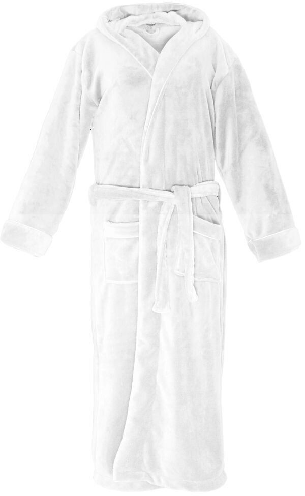Lumaland Luxury bathrobe with hood white