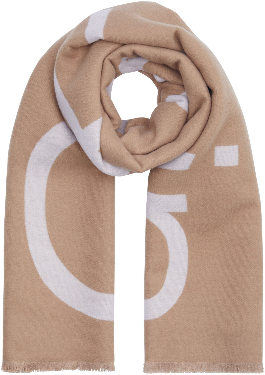 Calvin Klein Fringes 2-Tones Wool Blend Scarf (K60K612028)