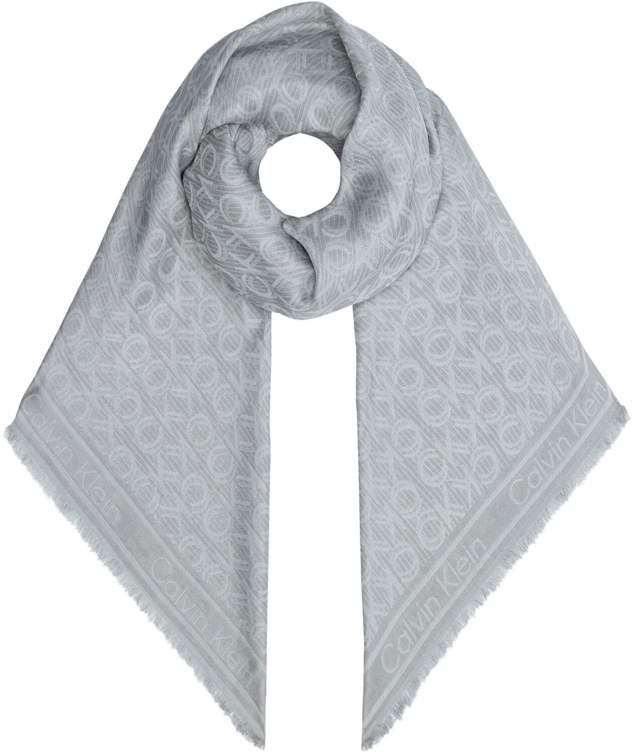 Calvin Klein Monogram Jacquard Scarf (K60K608779) grey