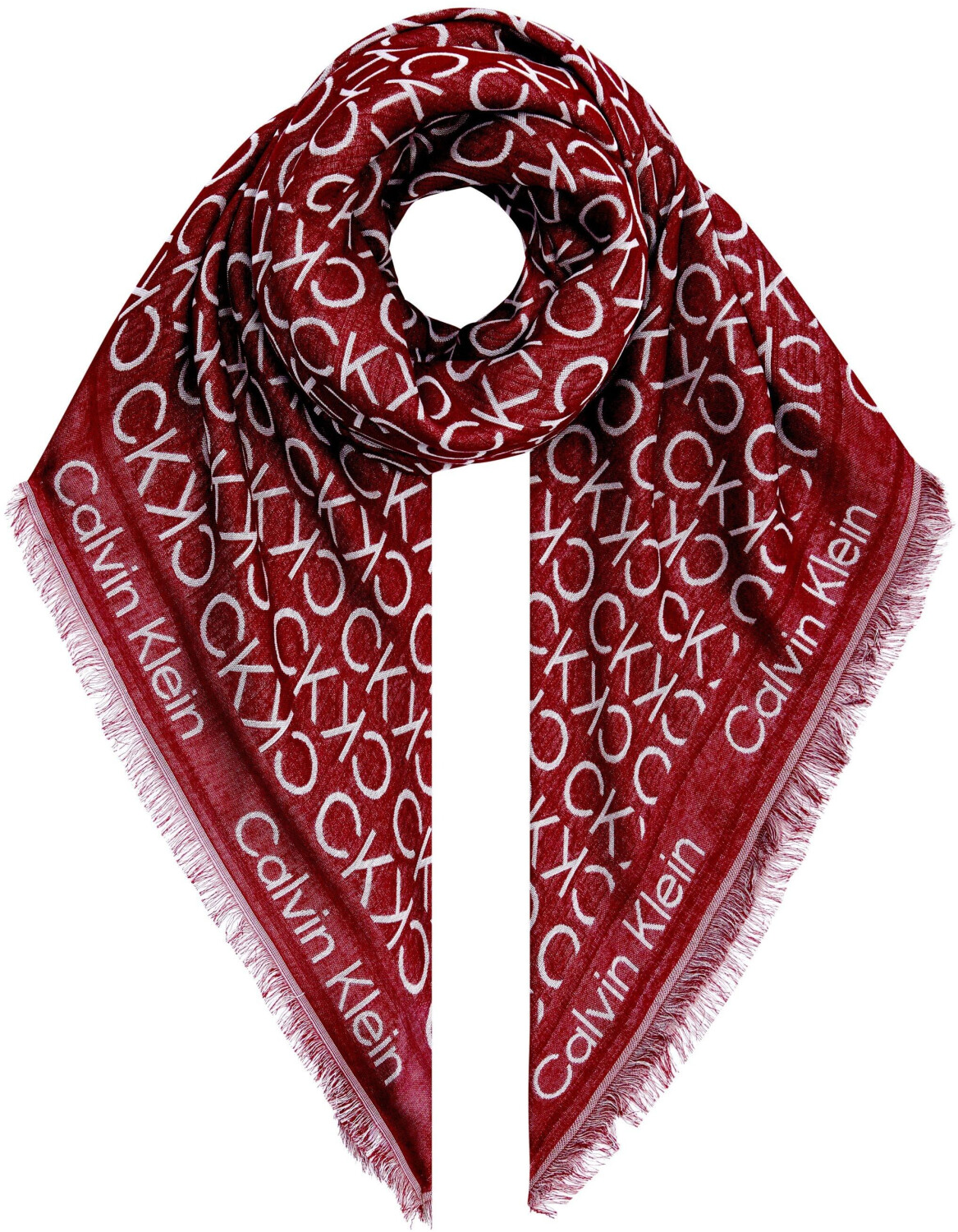 Calvin Klein Monogram Jacquard Scarf 130X130 (K60K608779) red