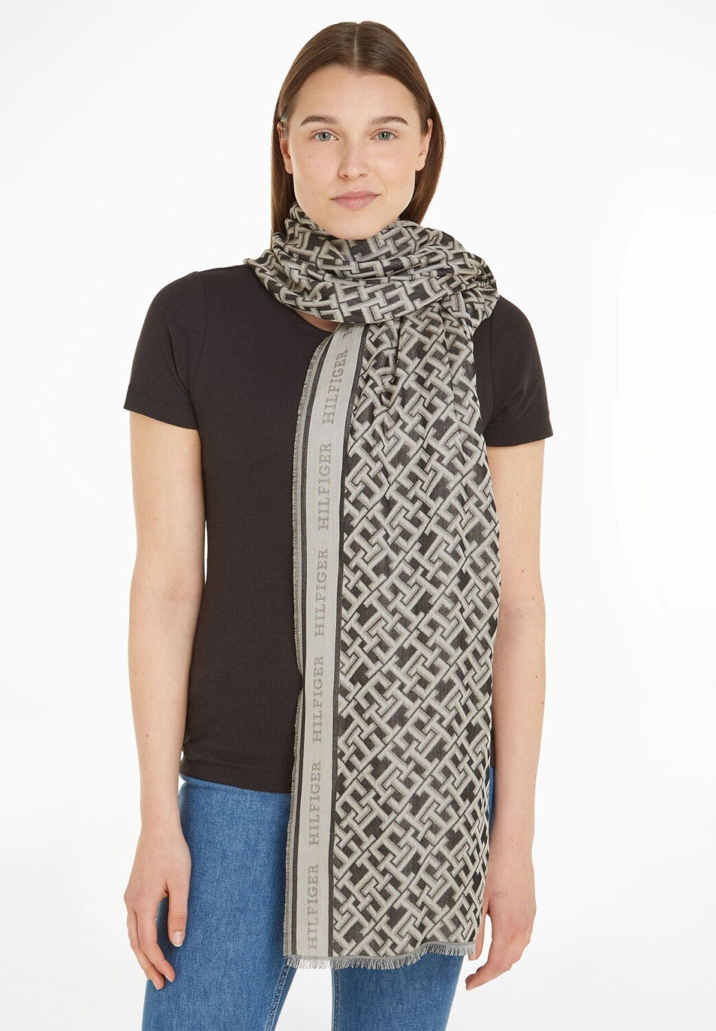 Tommy Hilfiger Th Contemporary Mono Cb Scarf (AW0AW15794) black ab 