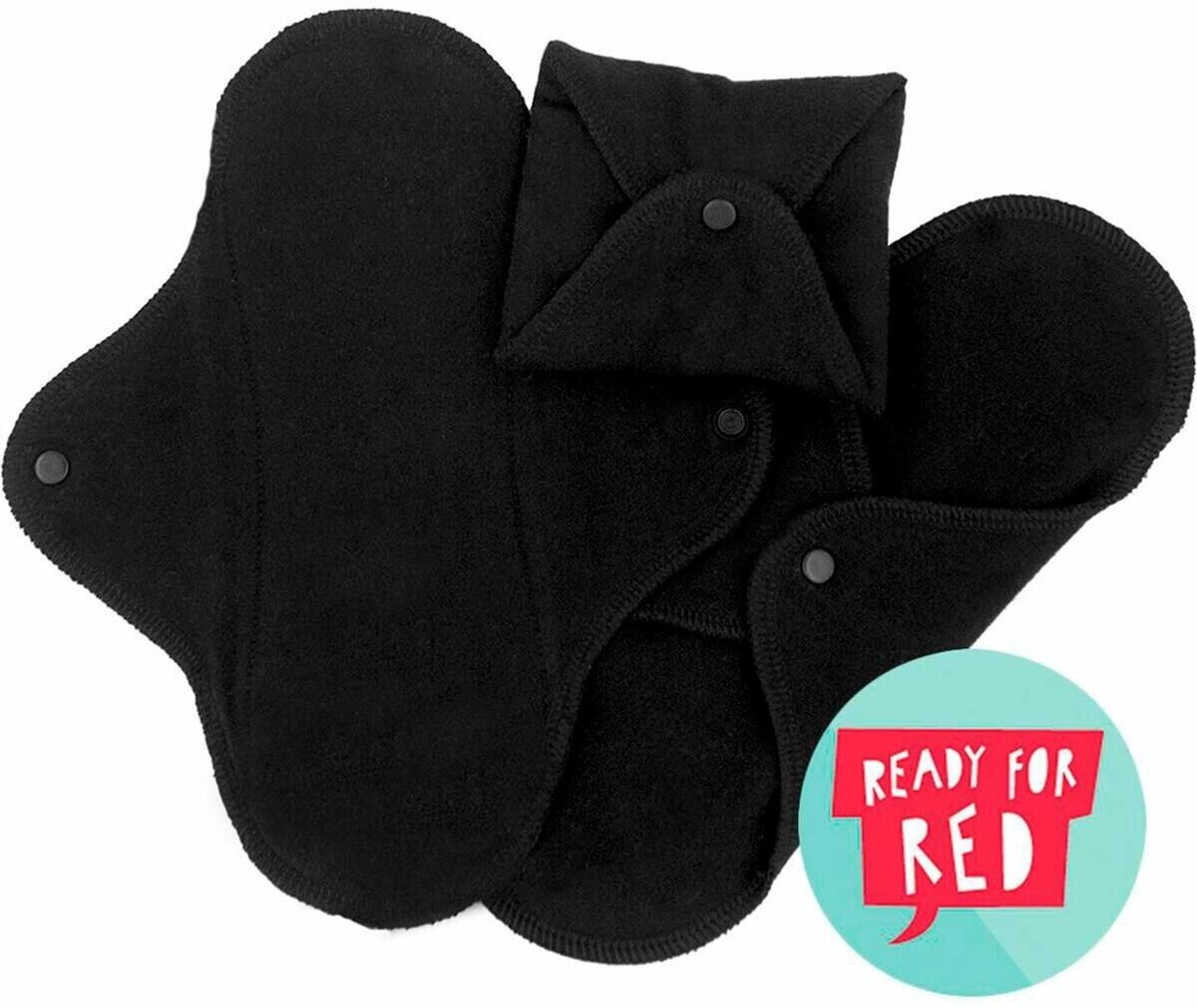 ImseVimse Sanitary towels Regular washable black (3 pcs.)