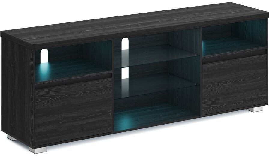 Vasagle TV cabinet with LED lighting 160 cm black VTL331T21