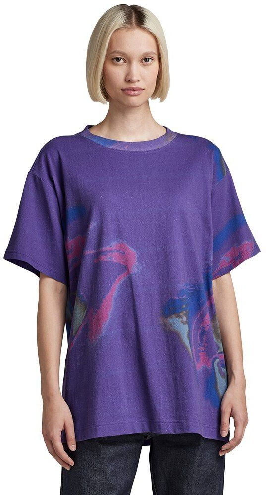 G-Star Printed Boxy U Short Sleeve T-shirt (D22585-C338) purple