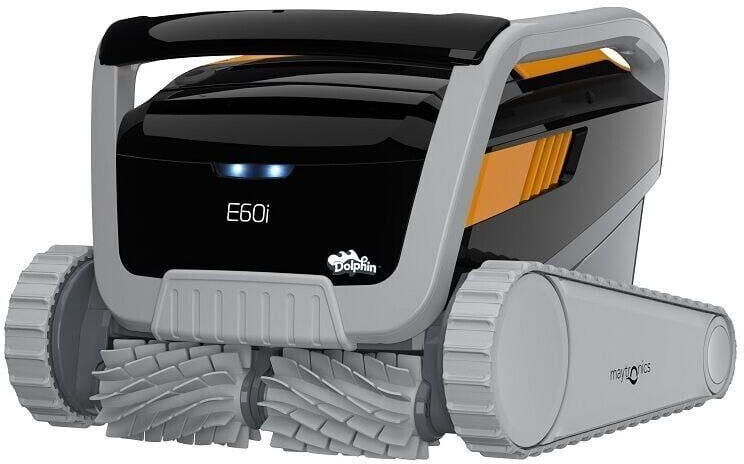 Dolphin E60i pool robot with PVC brushes and app control