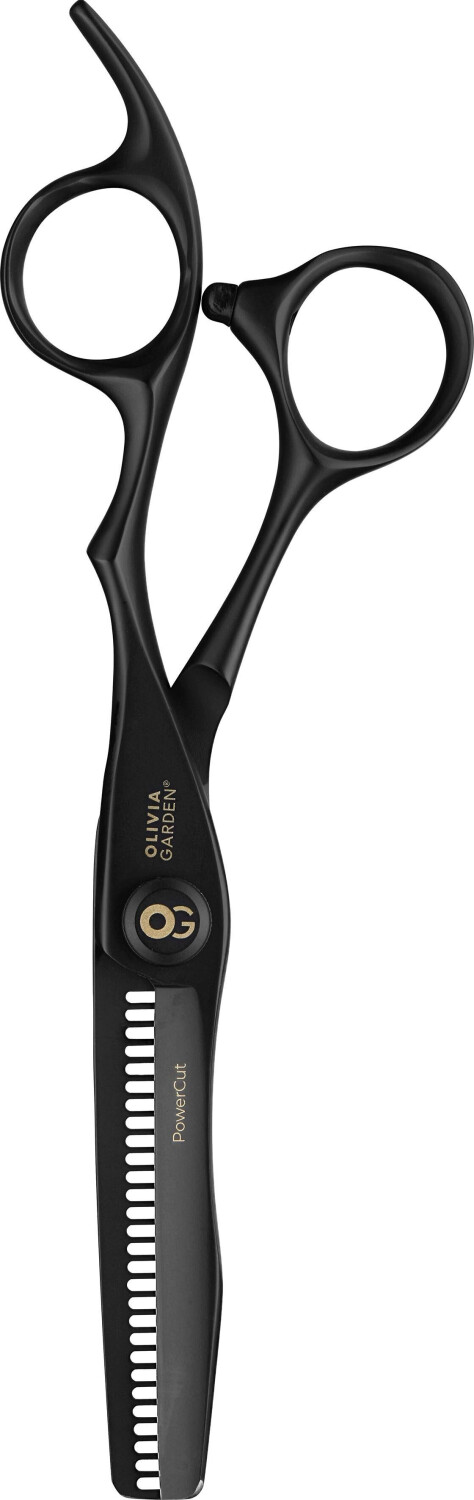 Olivia Garden PowerCut modeling scissors with 28 teeth 6.0 RH matt black