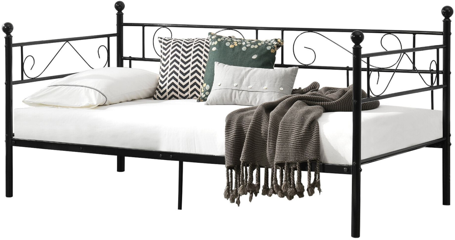en.casa Granada 90x200cm Black