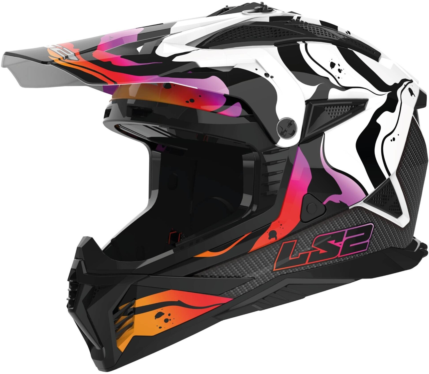 LS2 MX708 Fast II Wash blanc/noir