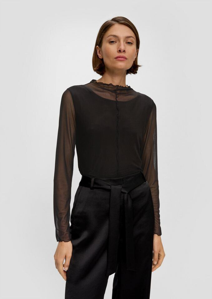 S.Oliver Longsleeve mit Babylock-Nähten (2139058) schwarz ab 19,99 