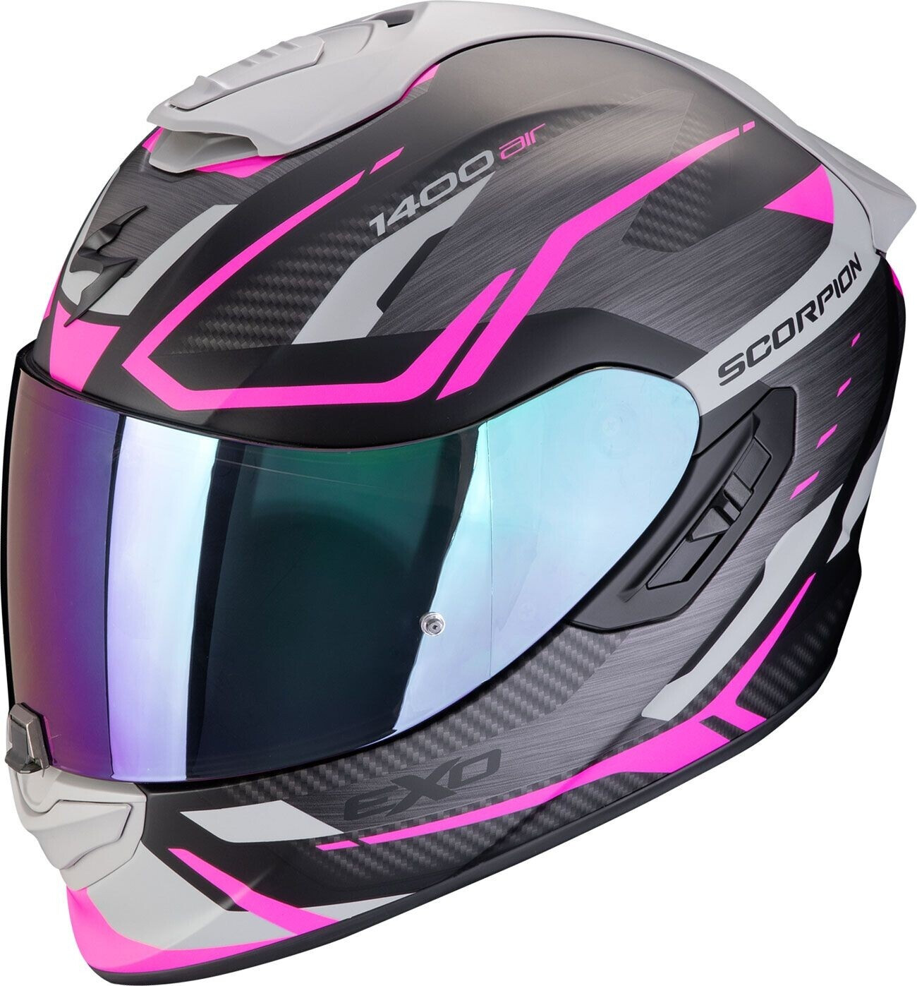 Scorpion Exo-1400 Evo II Carbon Air mat noir/gris/rose