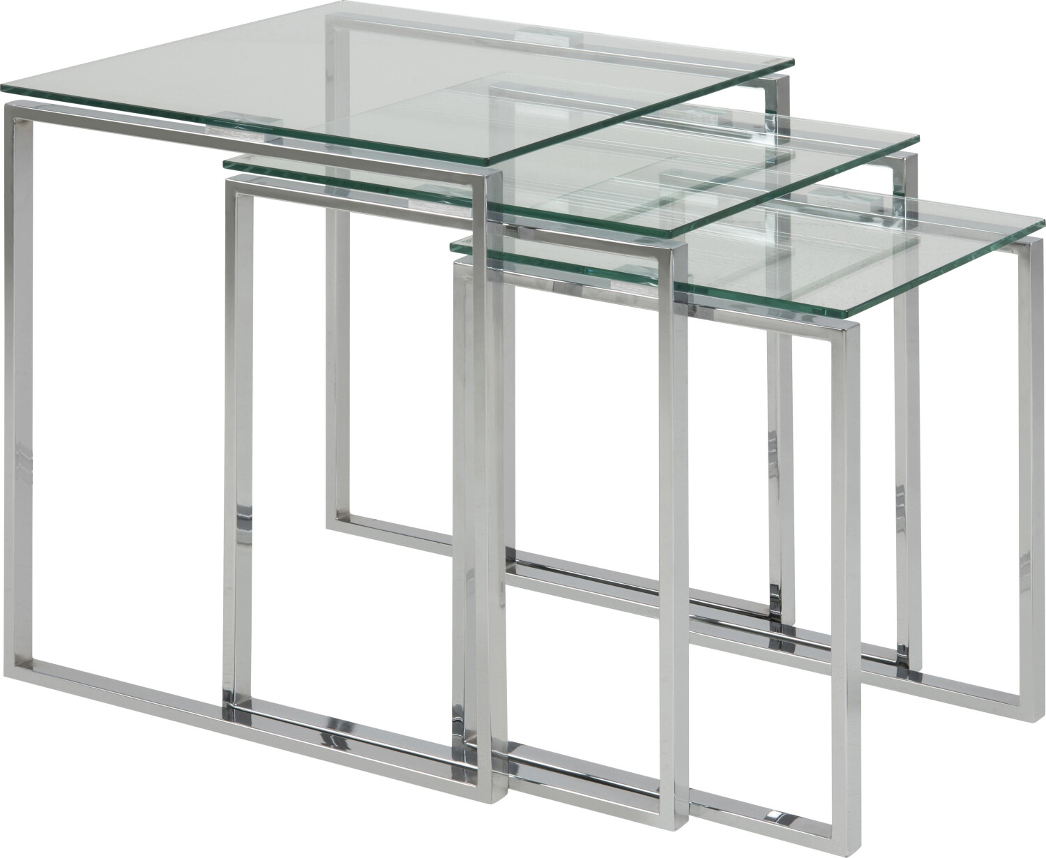 Actona Coffee table + side table Katrine 50x50x55 cm silver-gray