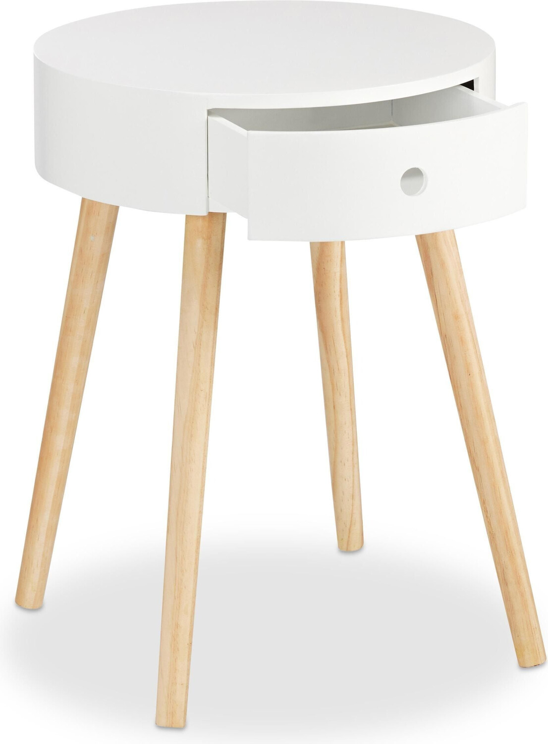 Relaxdays Coffee table + side table Ernd Ø40x52 cm beige-white