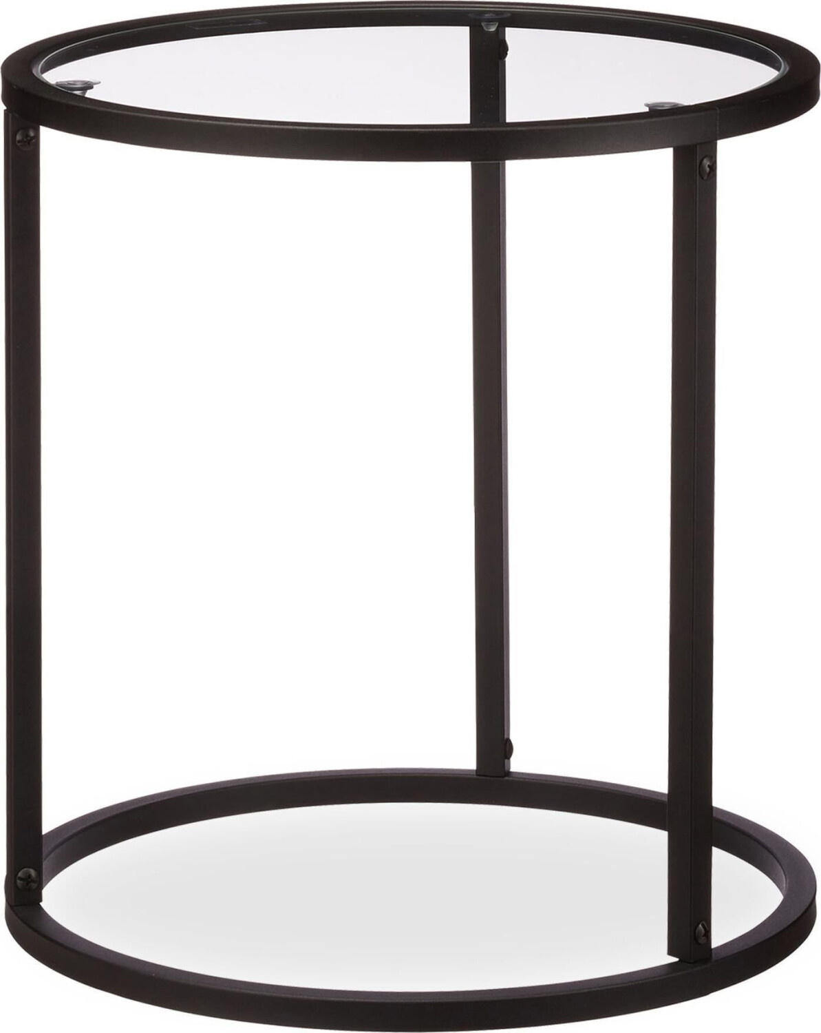 Relaxdays Coffee table + side table 50x50x50.5 cm black