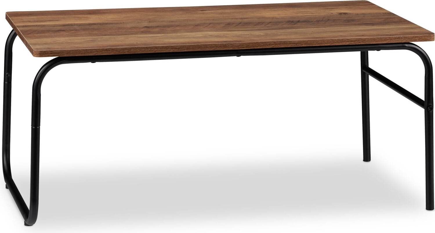 Relaxdays Coffee table + side table Lara 93x50x40 cm brown