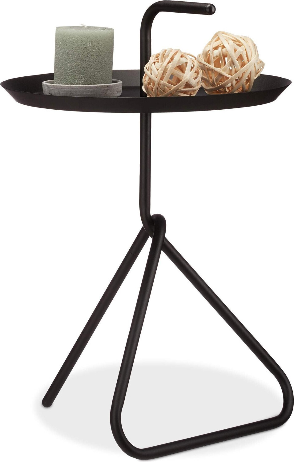 Relaxdays Coffee table + side table 40x40x59.5 cm black