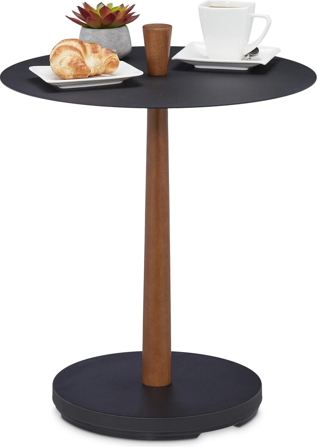 Relaxdays Coffee table + side table 45x45x56 cm black