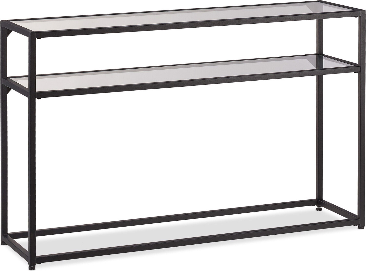 Relaxdays Coffee table + side table console table 110x30x70 cm black