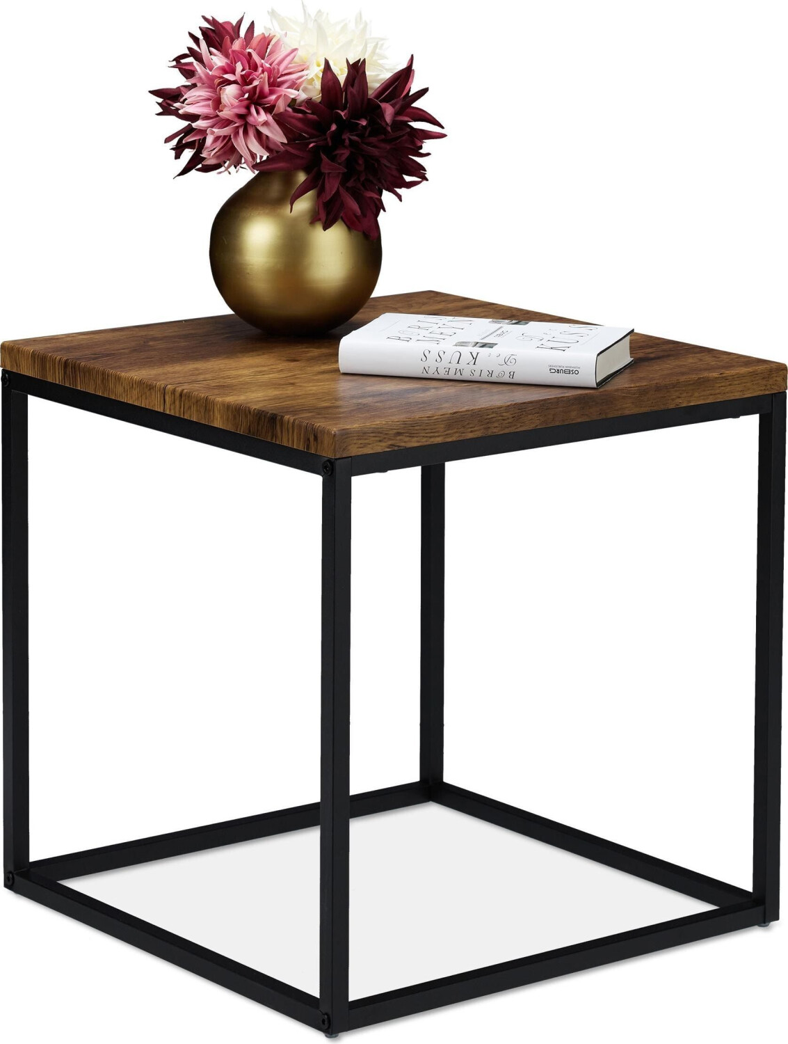 Relaxdays Coffee table + side table 45x45x45 cm brown