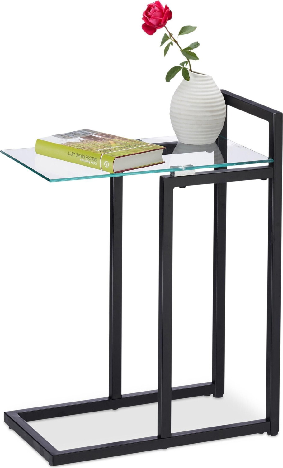 Relaxdays Coffee table + side table 24.5x44.5x60 cm black